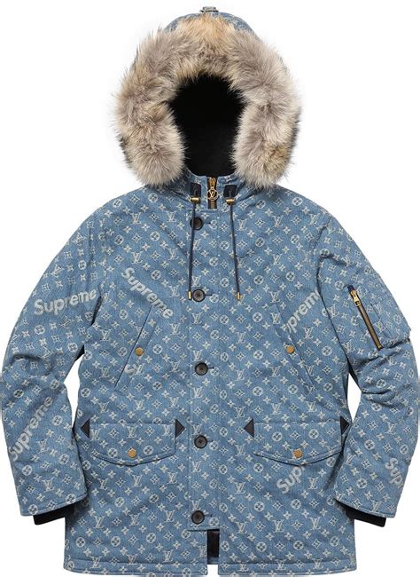 lv x supreme parka|supreme x louis vuitton hoodie.